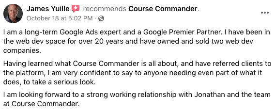 James Yuille | Course Commander Review