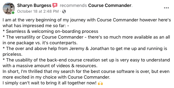 Karyn Burgess | Course Commander Review